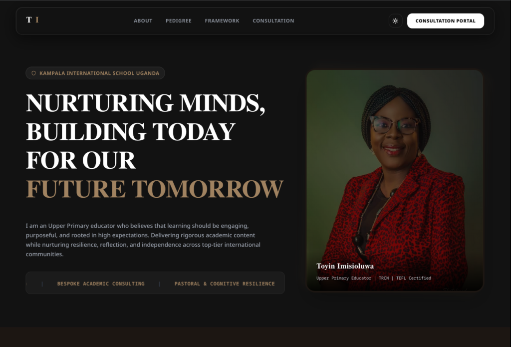 wtihub teachport portfolio screenshot